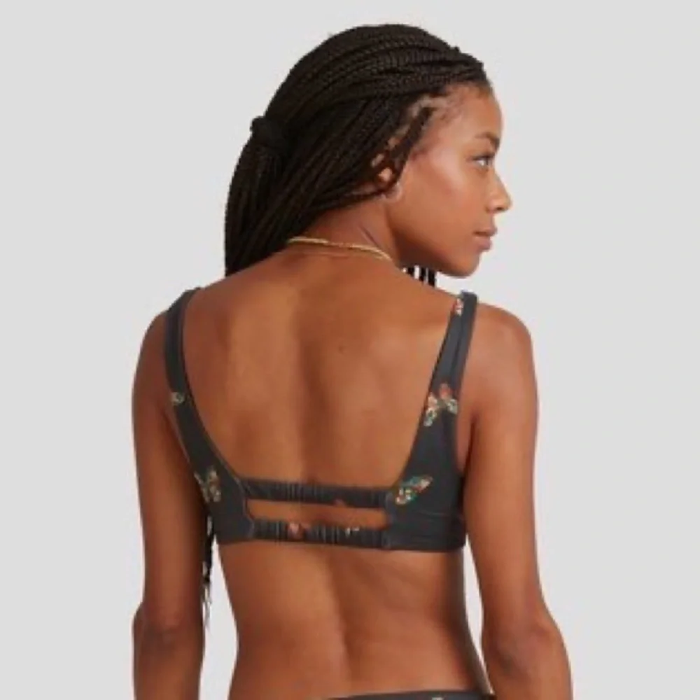 ☀️RVCA☀️RIP CIRL☀️ FLUTTER BRALETTE PREMIUM SKOMPY HIPSTER BIKINI SET - Picture 6 of 12